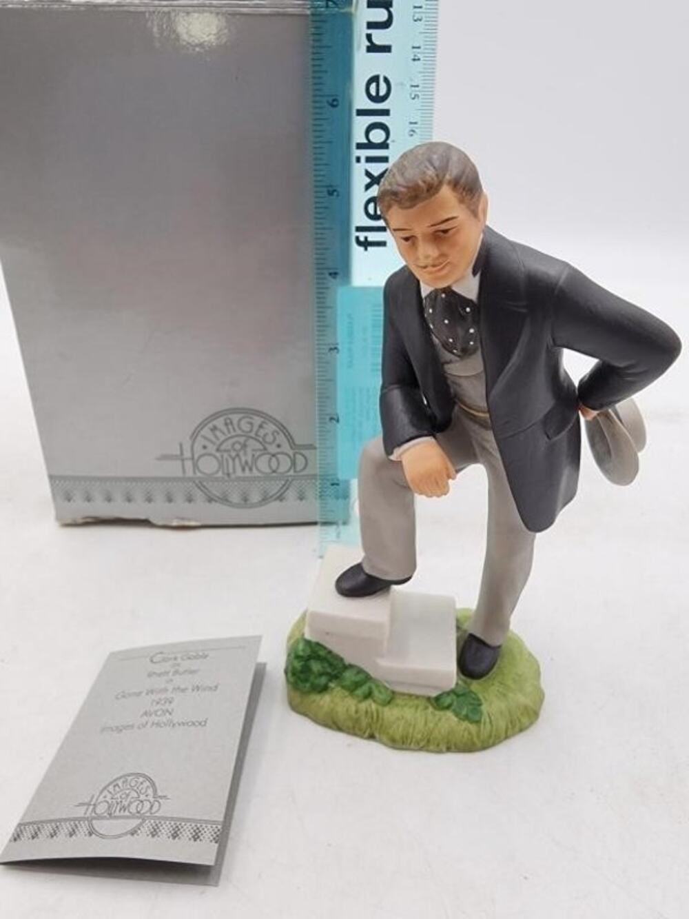 Clark Gable Rhett Butler Figurine Original Box Vintage Avon Images of Hollywood